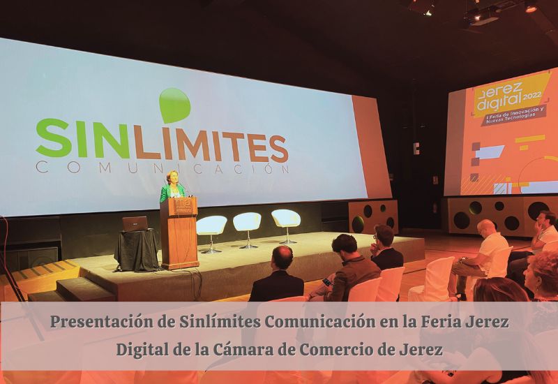 presentación de Sinlímites Comunicación durante el evento Jerez Digital