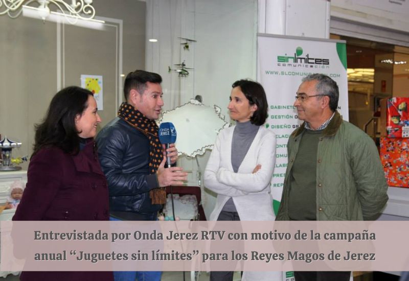 entrevista durante la campaña Juguetes sin límites para los Reyes Magos de Jerez