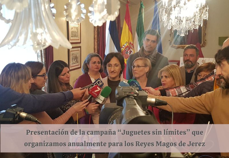 presentación de la campaña Juguetes sin límites en el Ayuntamiento de Jerez